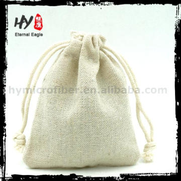 Multifunctional canvas drawstring calico pouch with high quality